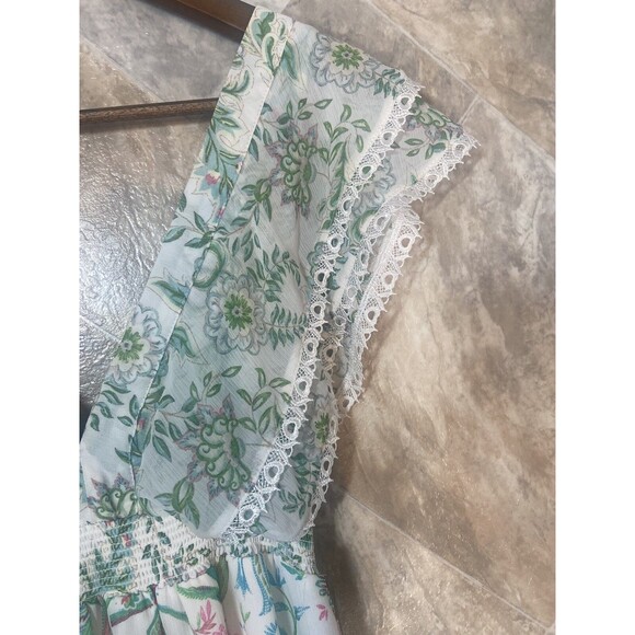 NEW House of Harlow 1960 Women’s XS White Floral Tiered Maxi Dress Sleeveless - Picture 8 of 14